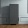 KOBE Armoire 2 Portes 2 Tiroirs En Bois -Meubles Soldes Magasin armoire 2 portes 2 tiroirs bois woodman kobe