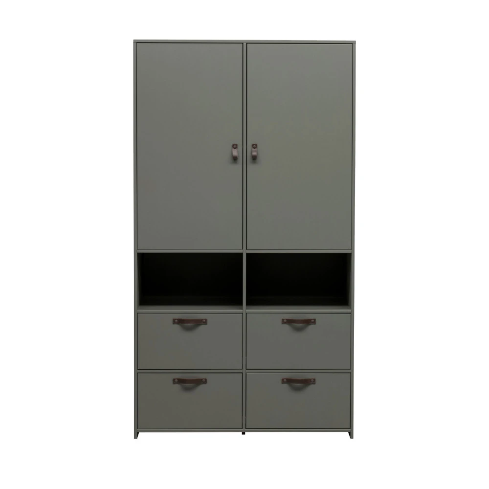 STAGE Armoire 2 Portes 4 Tiroirs En Bois 4 STAGE Armoire 2 Portes 4 Tiroirs En Bois – Image 2