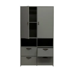 STAGE Armoire 2 Portes 4 Tiroirs En Bois 12 STAGE Armoire 2 Portes 4 Tiroirs En Bois -Meubles Soldes Magasin armoire 2 portes 4 tiroirs bois vtwonen stage 4