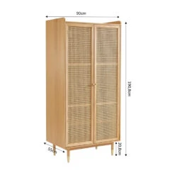 BOMBONG Armoire 2 Portes En Bois Et Cannage 17 BOMBONG Armoire 2 Portes En Bois Et Cannage -Meubles Soldes Magasin armoire 2 portes bois cannage bombong 7