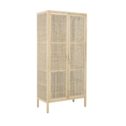MARIANA Armoire En Bois Et Cannage -Meubles Soldes Magasin armoire bois cannage bloomingville mariana 3