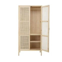 MARIANA Armoire En Bois Et Cannage -Meubles Soldes Magasin armoire bois cannage bloomingville mariana 7