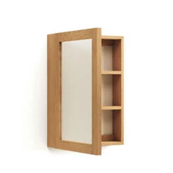 KENTA Armoire De Toilette 3 étagères En Bois 50x70cm 12 KENTA Armoire De Toilette 3 étagères En Bois 50x70cm -Meubles Soldes Magasin armoire de toilette 3 etageres bois 50x70cm kave home kenta 3
