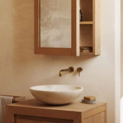 KENTA Armoire De Toilette 3 étagères En Bois 50x70cm 15 KENTA Armoire De Toilette 3 étagères En Bois 50x70cm -Meubles Soldes Magasin armoire de toilette 3 etageres bois 50x70cm kave home kenta 6