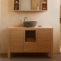 KENTA Armoire De Toilette 6 Niches En Bois 100x65cm 12 KENTA Armoire De Toilette 6 Niches En Bois 100x65cm -Meubles Soldes Magasin armoire de toilette 6 niches bois 100x65cm kave home kenta 4