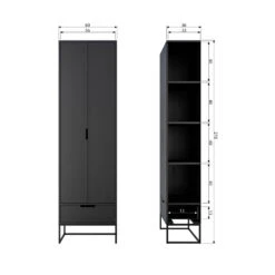 SILAS Armoire En Frêne Brossé -Meubles Soldes Magasin armoire frene brosse woood silas 6