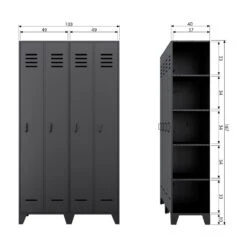 STIJN Armoire Vestiaire 2 Portes -Meubles Soldes Magasin armoire vestiaire 2 portes woood stijn 7