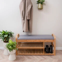 ARCH Banc En Bambou Avec Rangements