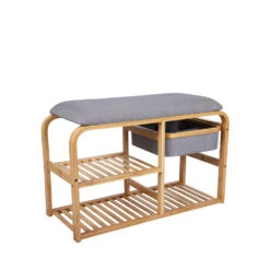DUR Banc En Bambou Avec Rangements -Meubles Soldes Magasin banc bambou avec rangements dur 2