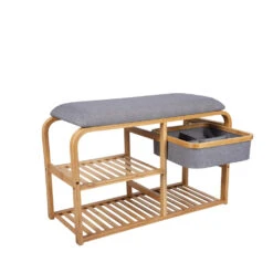 DUR Banc En Bambou Avec Rangements -Meubles Soldes Magasin banc bambou avec rangements dur 3