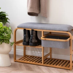 DUR Banc En Bambou Avec Rangements -Meubles Soldes Magasin banc bambou avec rangements dur 5