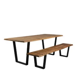 AKA Banc En Bois Et Métal 180cm -Meubles Soldes Magasin banc bois metal 180cm dutchbone aka 3