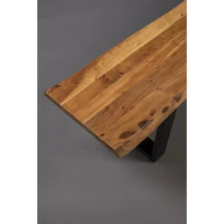 AKA Banc En Bois Et Métal 180cm -Meubles Soldes Magasin banc bois metal 180cm dutchbone aka 7