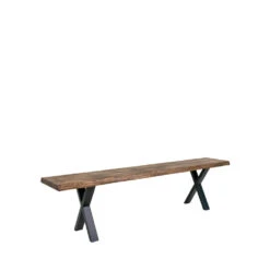 TOULON Banc En Bois Avec Pieds En X L180cm -Meubles Soldes Magasin banc bois pieds x l180cm house nordic toulon 2
