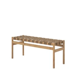 ROEL Banc En Bois Et Tressage 113cm -Meubles Soldes Magasin banc bois tressage 113cm bloomingville roel 2