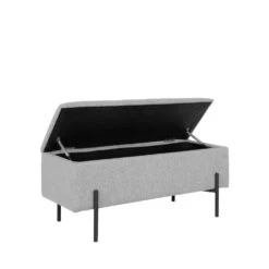 WATFORD Banc Avec Coffre De Rangement En Tissu Et Métal -Meubles Soldes Magasin banc coffre rangement tissu metal house nordic watford 3