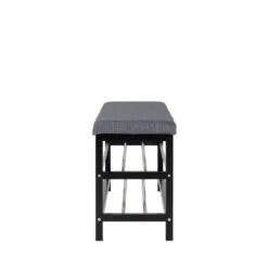 PADOVA Banc En Métal Et Tissu Avec étagères L100cm 13 PADOVA Banc En Métal Et Tissu Avec étagères L100cm -Meubles Soldes Magasin banc metal tissu avec etageres l100cm house nordic padova 3