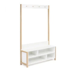 NORTHGATE Vestiaire D'entrée 10 NORTHGATE Vestiaire D'entrée -Meubles Soldes Magasin banc porte manteau bois et blanc northgate 2