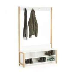 NORTHGATE Vestiaire D'entrée 13 NORTHGATE Vestiaire D'entrée -Meubles Soldes Magasin banc porte manteau bois et blanc northgate 5