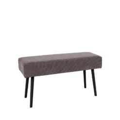 SKIBY Banc En Velours Côtelé L100cm -Meubles Soldes Magasin banc velours cotele l100cm house nordic skiby 3