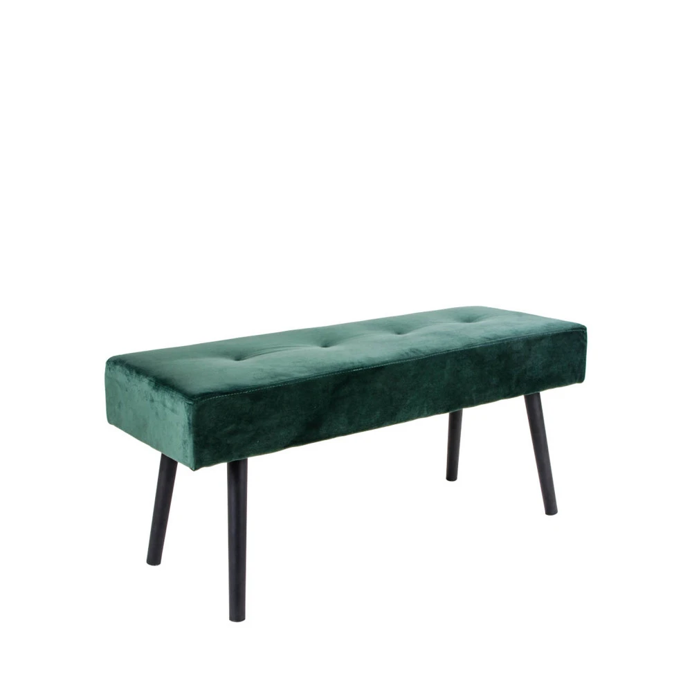 SKIBY Banc En Velours L100cm 5 SKIBY Banc En Velours L100cm – Image 3