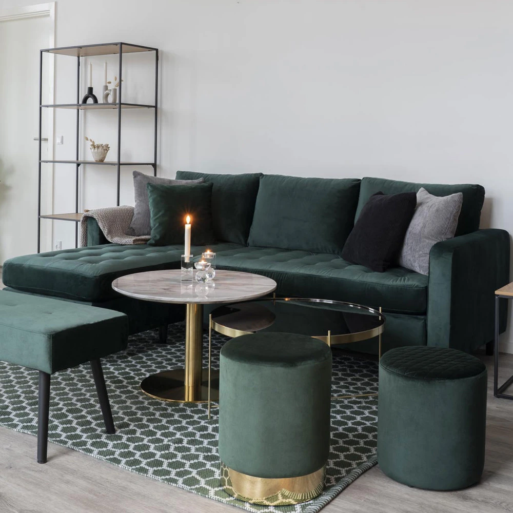 SKIBY Banc En Velours L100cm 7 SKIBY Banc En Velours L100cm – Image 5