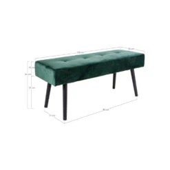 SKIBY Banc En Velours L100cm 15 SKIBY Banc En Velours L100cm -Meubles Soldes Magasin banc velours l100cm house nordic skiby 6