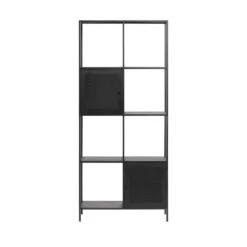 ABEL Bibliothèque 2 Portes, 6 Niches En Métal H180cm -Meubles Soldes Magasin bibliotheque 2 portes 6 niches metal h180cm abel 1