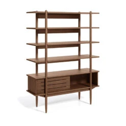 CAROLIN Bibliothèque En Bois H169cm -Meubles Soldes Magasin bibliotheque bois h169cm kave home carolin 1