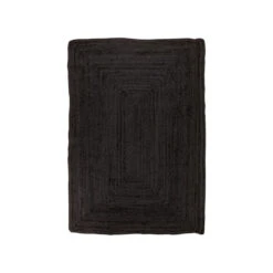 BOMBAY Tapis Rectangulaire En Jute Noir