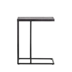FEBE Bout De Canapé En Métal 45x35cm -Meubles Soldes Magasin bout canape metal 45x35cm woood febe 1