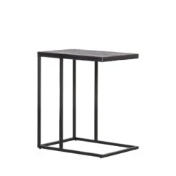 FEBE Bout De Canapé En Métal 45x35cm -Meubles Soldes Magasin bout canape metal 45x35cm woood febe 2