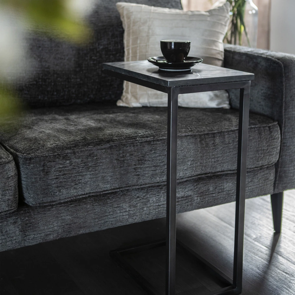 EDGE Bout De Canapé En Marbre Et Métal 2 EDGE Bout De Canapé En Marbre Et Métal