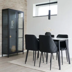 BRISBANE Vaisselier En Verre Et Métal H175cm -Meubles Soldes Magasin brisbane vaisselier verre metal h175cm house nordic 8