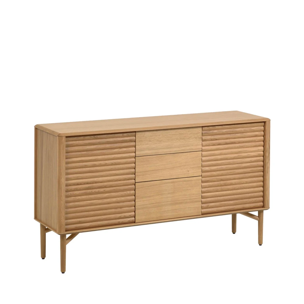 LENON Buffet 2 Portes 3 Tiroirs En Bois 4 LENON Buffet 2 Portes 3 Tiroirs En Bois – Image 2