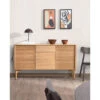 LENON Buffet 2 Portes 3 Tiroirs En Bois -Meubles Soldes Magasin buffet 2 portes 3 tiroirs bois lenon