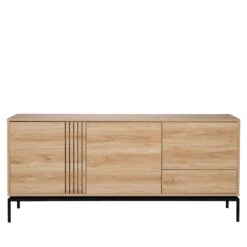 KROKOM Buffet 2 Portes 3 Tiroirs En Bois Et Métal L180cm 12 KROKOM Buffet 2 Portes 3 Tiroirs En Bois Et Métal L180cm -Meubles Soldes Magasin buffet 2 portes 3 tiroirs bois metal l180cm drawer krokom 2