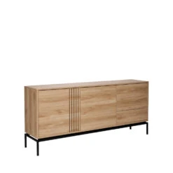 KROKOM Buffet 2 Portes 3 Tiroirs En Bois Et Métal L180cm 13 KROKOM Buffet 2 Portes 3 Tiroirs En Bois Et Métal L180cm -Meubles Soldes Magasin buffet 2 portes 3 tiroirs bois metal l180cm drawer krokom 3