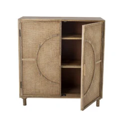 PABLO Buffet 2 Portes En Bois Et Cannage 100x95cm -Meubles Soldes Magasin buffet 2 portes bois cannage 100x95cm bloomingville pablo 6