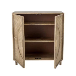 PABLO Buffet 2 Portes En Bois Et Cannage 100x95cm -Meubles Soldes Magasin buffet 2 portes bois cannage 100x95cm bloomingville pablo 7
