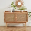 BOMBONG Buffet 2 Portes En Bois Et Cannage L120cm