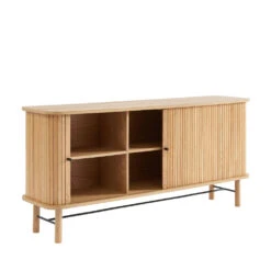 MATI Buffet 2 Portes En Bois L160cm -Meubles Soldes Magasin buffet 2 portes bois l160cm mati 3