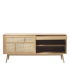 KIYO Buffet 2 Portes En Bois Et Rotin L180cm 14 KIYO Buffet 2 Portes En Bois Et Rotin L180cm -Meubles Soldes Magasin buffet 2 portes en bois et rotin l180cm kiyo 2