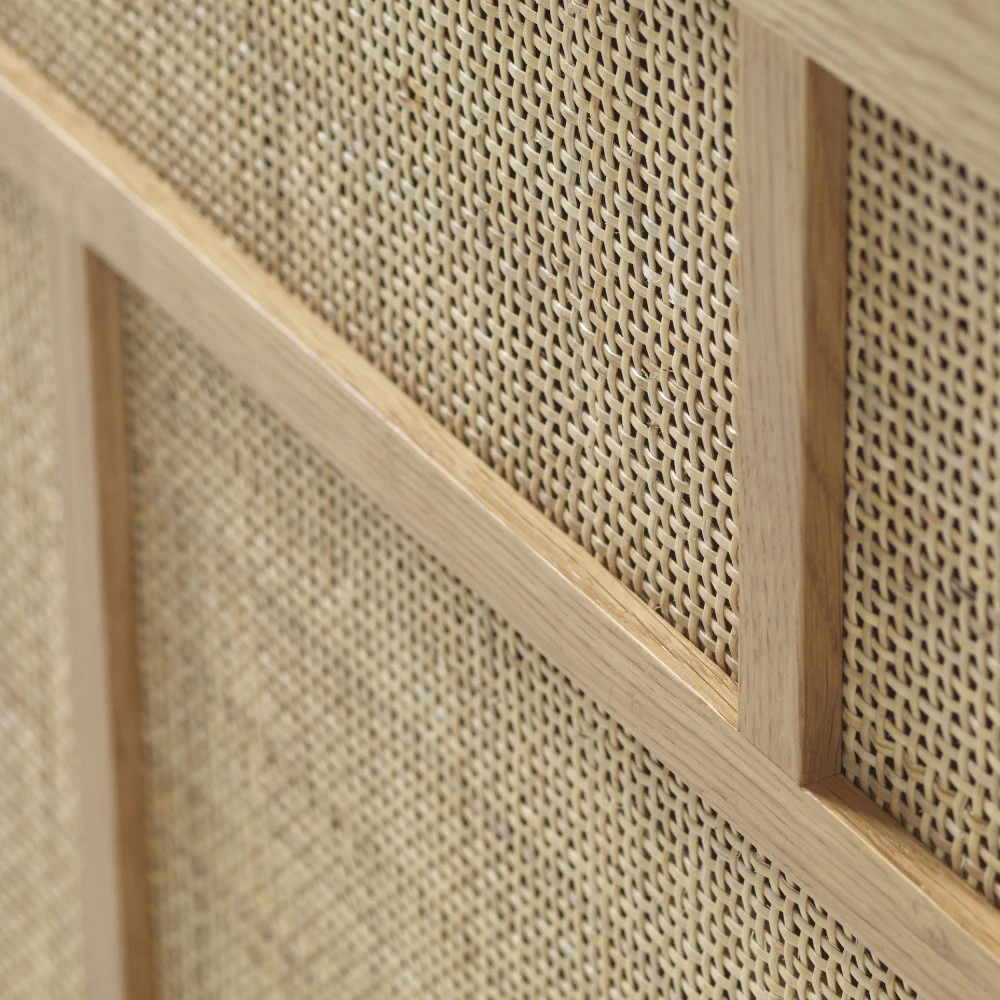 KIYO Buffet 2 Portes En Bois Et Rotin L180cm 10 KIYO Buffet 2 Portes En Bois Et Rotin L180cm – Image 8