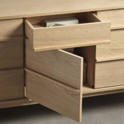 CLANE Buffet 3 Portes 1 Tiroir En Bois L140cm -Meubles Soldes Magasin buffet 3 portes 1 tiroir bois l140cm clane 6