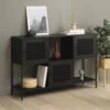 ABEL Buffet 3 Portes, 3 Niches En Métal L120cm 2 ABEL Buffet 3 Portes, 3 Niches En Métal L120cm -Meubles Soldes Magasin buffet 3 portes 3 niches metal l120cm abel