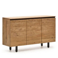 UXUE Buffet 3 Portes En Bois Massif D'acacia Et Métal L150xH78cm -Meubles Soldes Magasin buffet 3 portes en bois massif d acacia et metal l150xh78cm kave home uxue 1