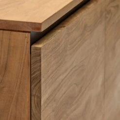 UXUE Buffet 3 Portes En Bois Massif D'acacia Et Métal L150xH78cm -Meubles Soldes Magasin buffet 3 portes en bois massif d acacia et metal l150xh78cm kave home uxue 5