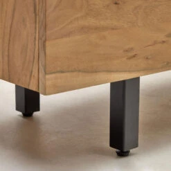 UXUE Buffet 3 Portes En Bois Massif D'acacia Et Métal L150xH78cm -Meubles Soldes Magasin buffet 3 portes en bois massif d acacia et metal l150xh78cm kave home uxue 6