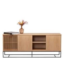 ENDE Buffet 4 Portes En Bois L188cm -Meubles Soldes Magasin buffet 4 portes bois l188cm woodman ende 4